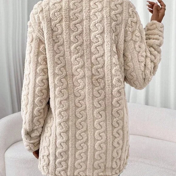 Apricot Casual Women's Coral Fleece & Flannel Ladies Regular Warm Jacket - Picture 2 of 6